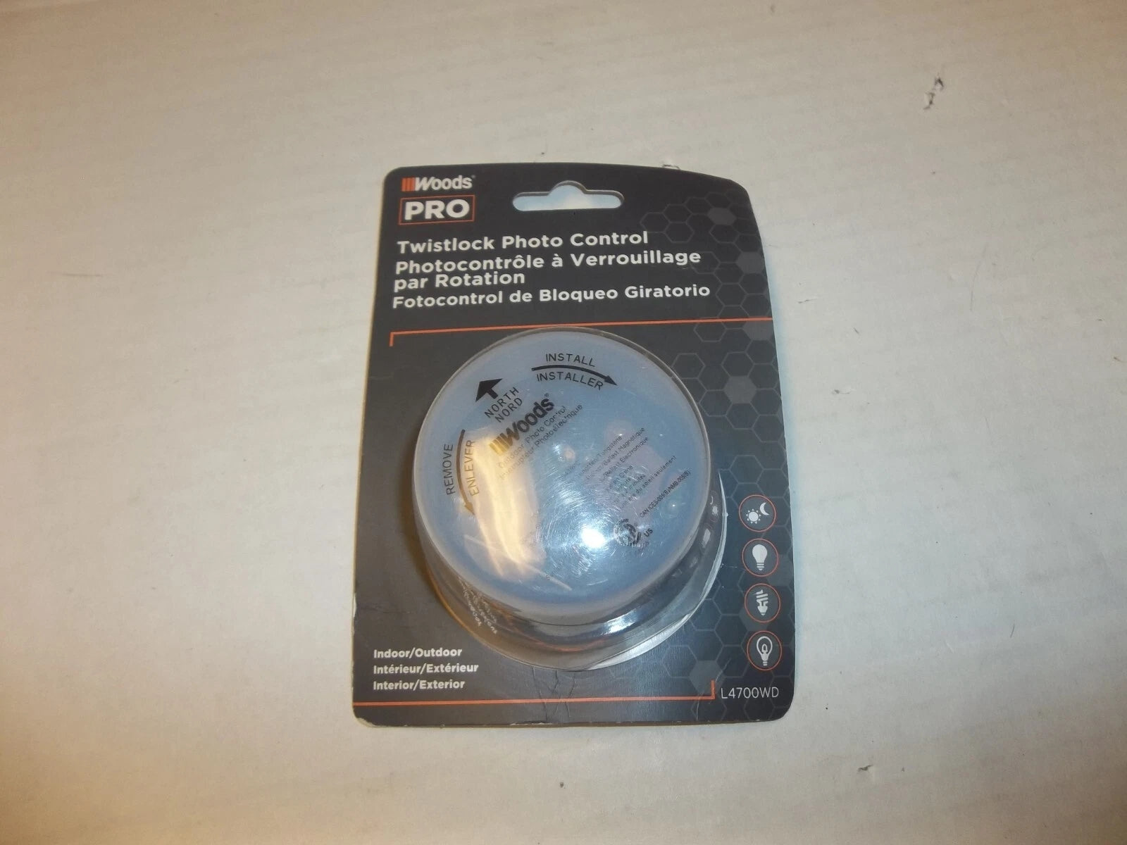 Woods Outdoor Twist Lock Light Control With Photocell L4700WD