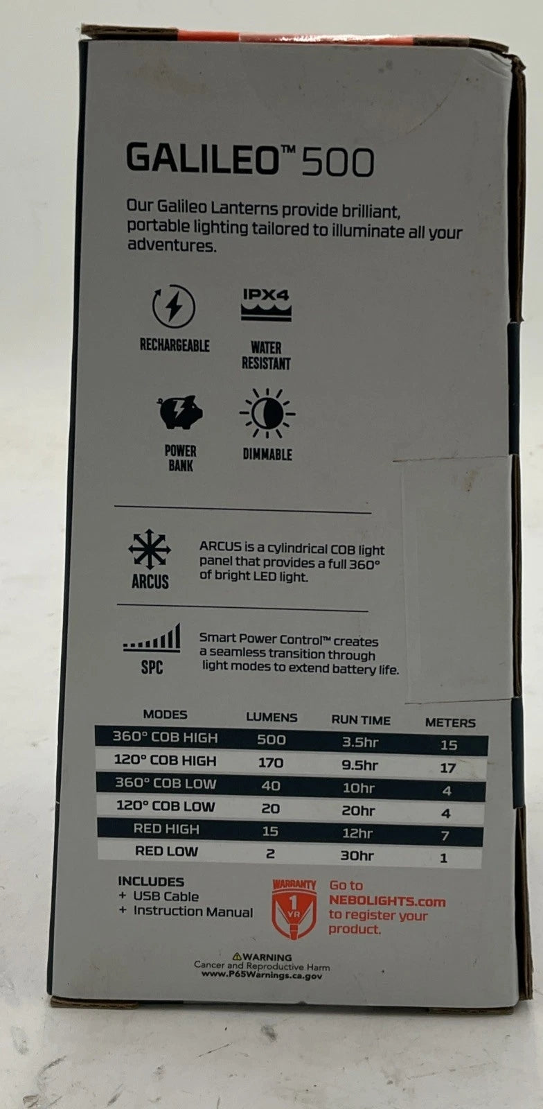 Galileo Lantern 500 Powerful, Rechargeable, Durable Dimmable Power Bank