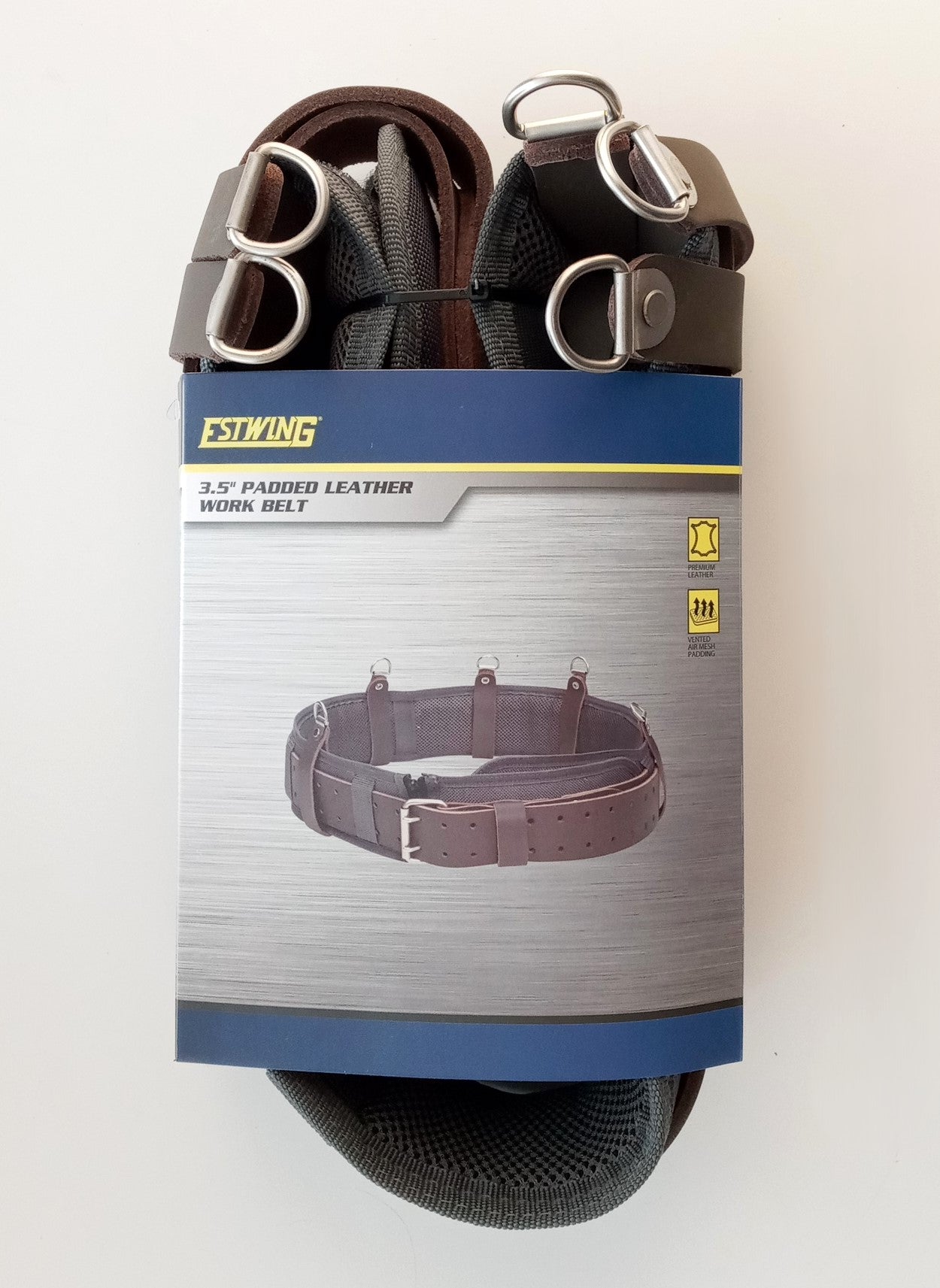 Estwing 3.5" Wide Padded Leather Work Tool Belt 94757