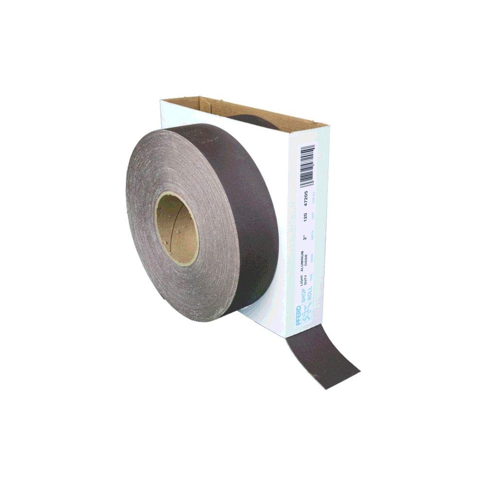 PFERD 47205 Light Duty Abrasive Shop Roll, Aluminum Oxide, 50 yd. x 2" 120 Grit