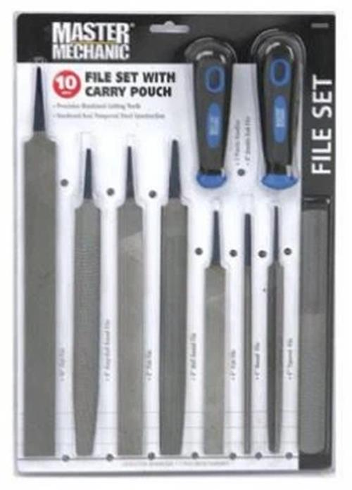 Master Mechanic 10-Pc. File Set with Pouch - 527721