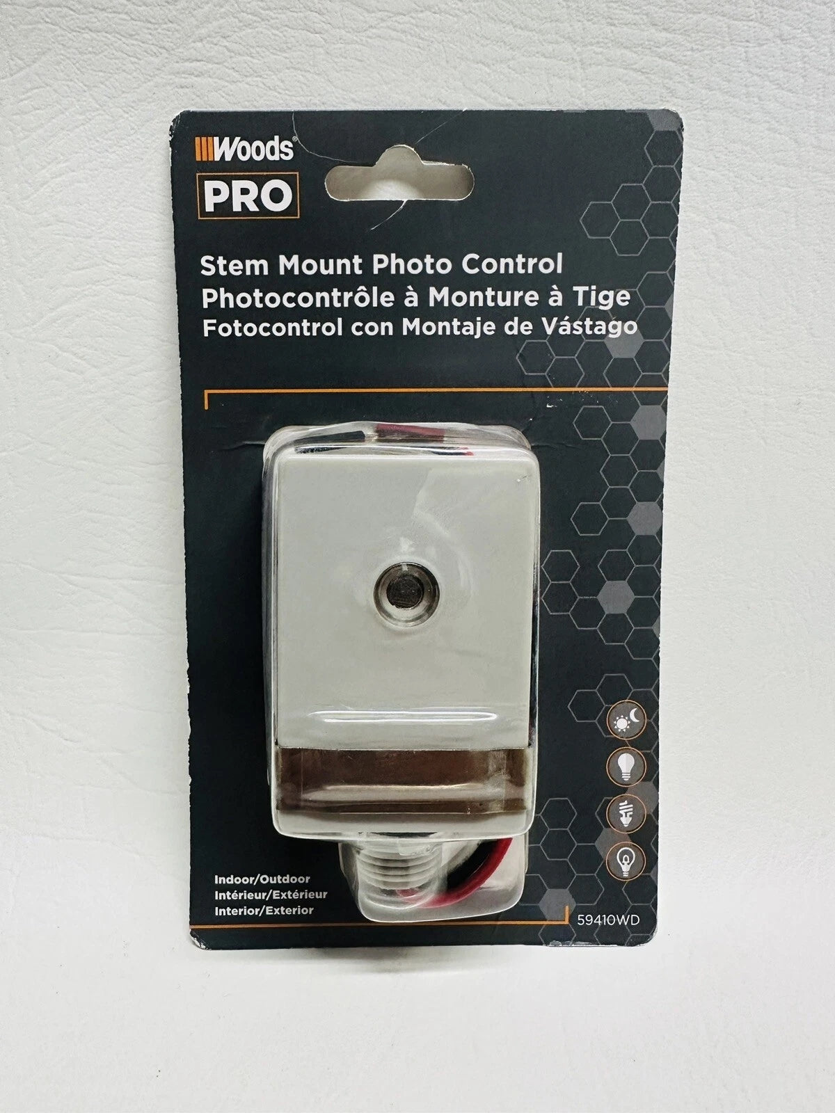 Woods Stem Mount Photo Control For Lights 59410WD