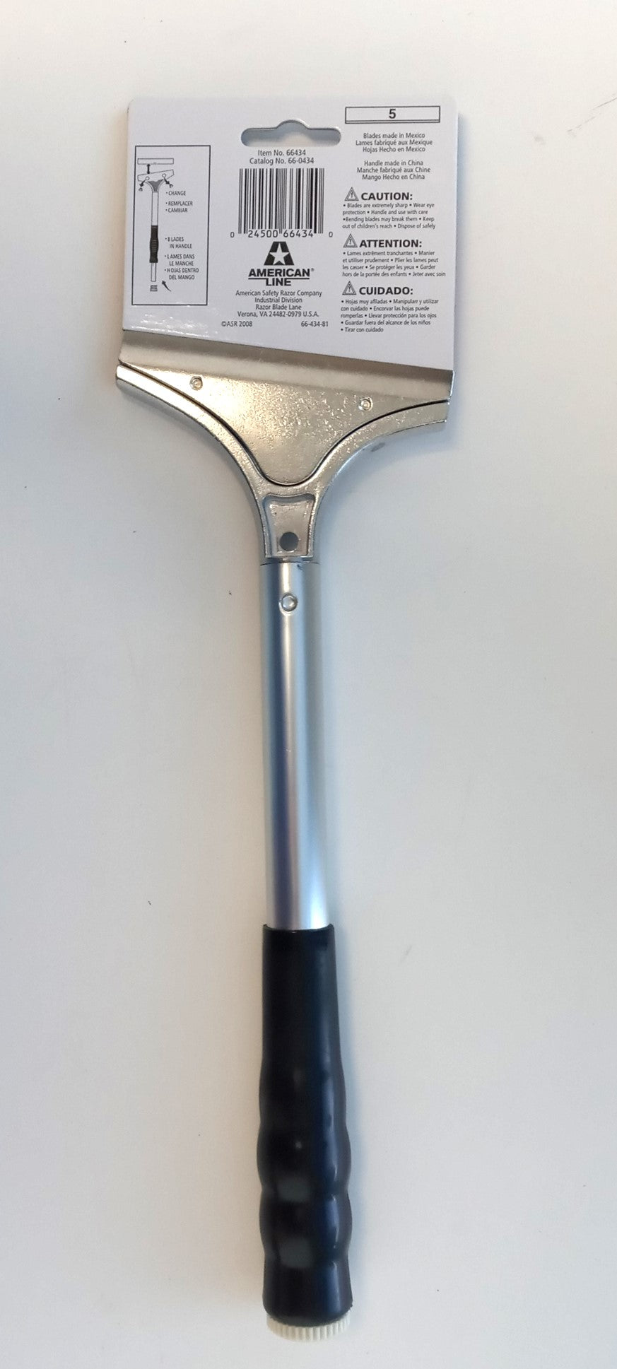 American Line 4" Heavy Duty Wall Scraper 66-0434 With 5 Extra Blades In Handle