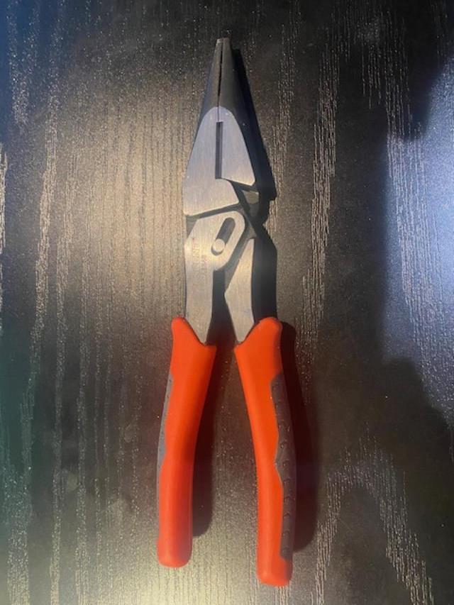 Crescent Red/Gray Compound Action 8" Pivot-Action Long Nose Pliers CCA6548 BULK