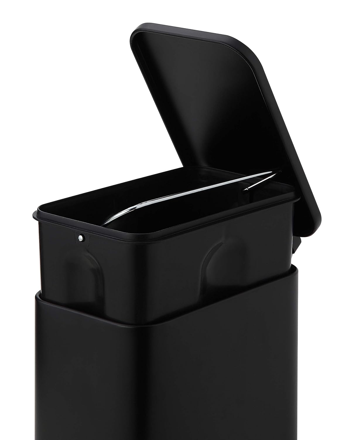 SunnyPoint JM-TCAN-BLK 5 Liter / 1.32 Gallon Trash Can with Plastic Inner Bucket