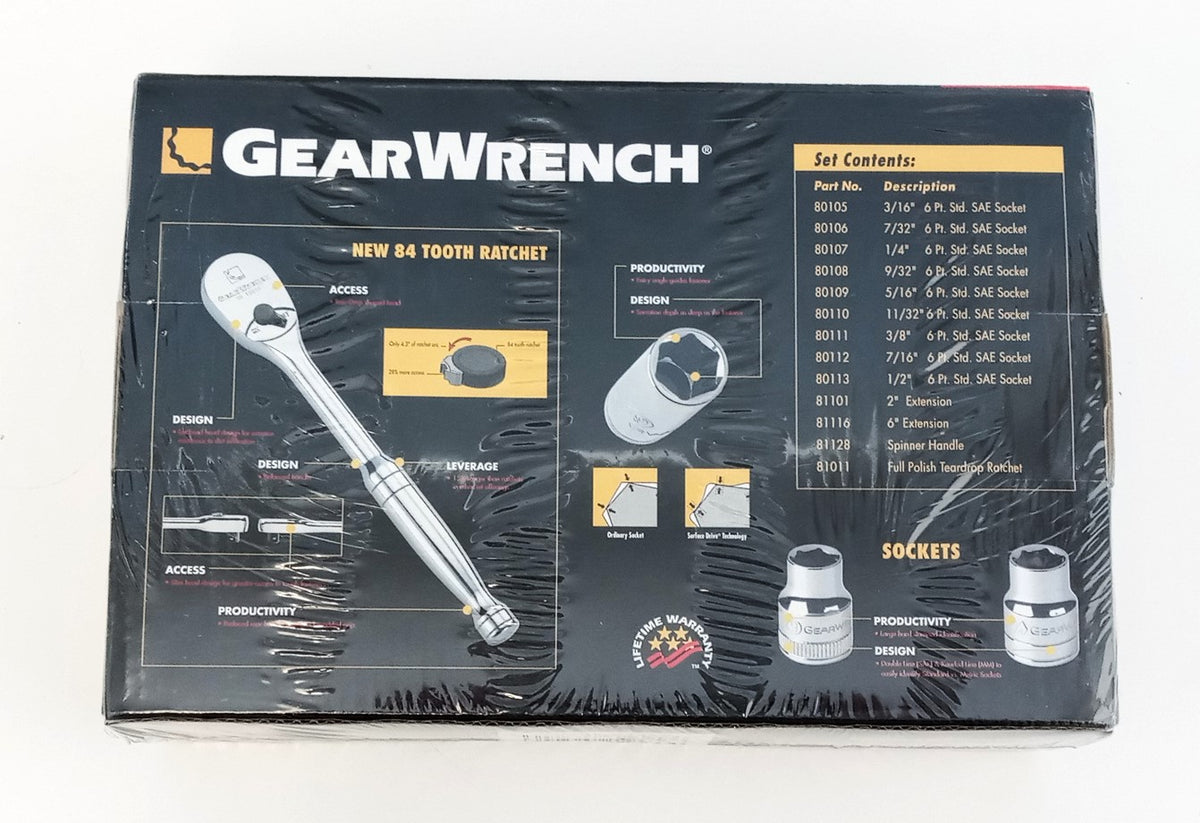 GearWrench 80324 13 piece 1/4" Drive SAE Socket Set