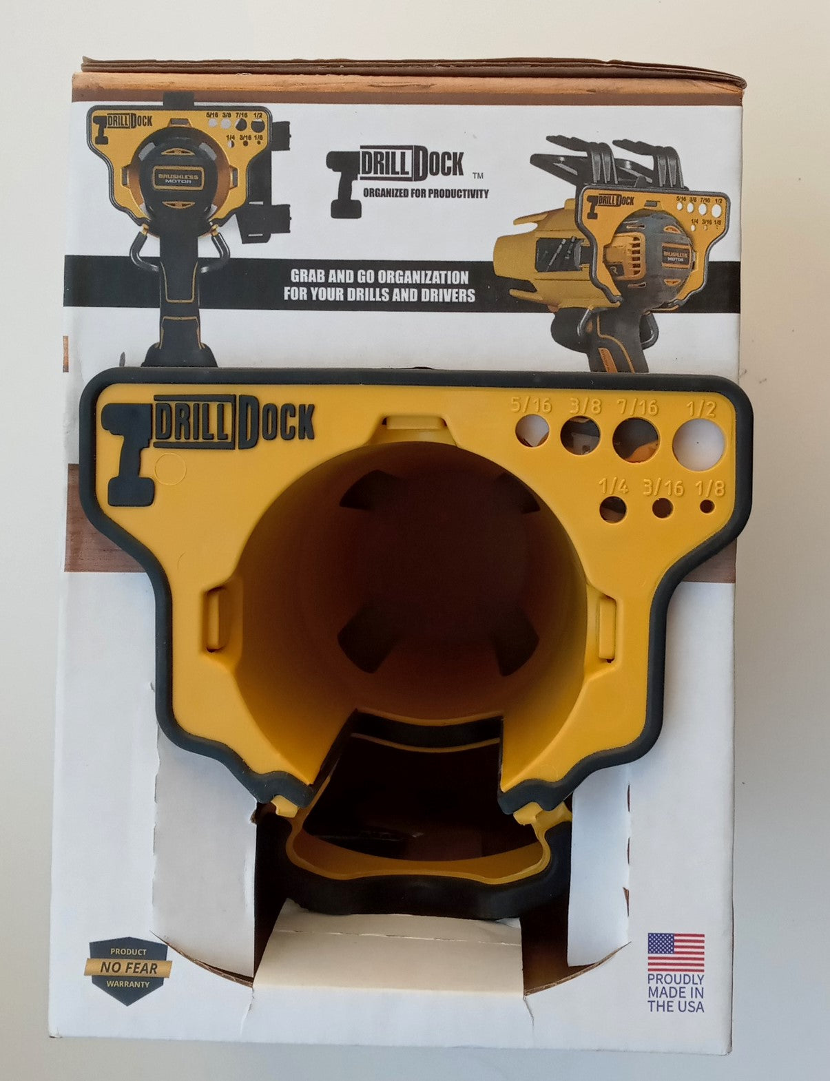 Drill Dock Magnet Drill Dock Yellow Universal Fit Heavy Duty DD-Y-RP USA