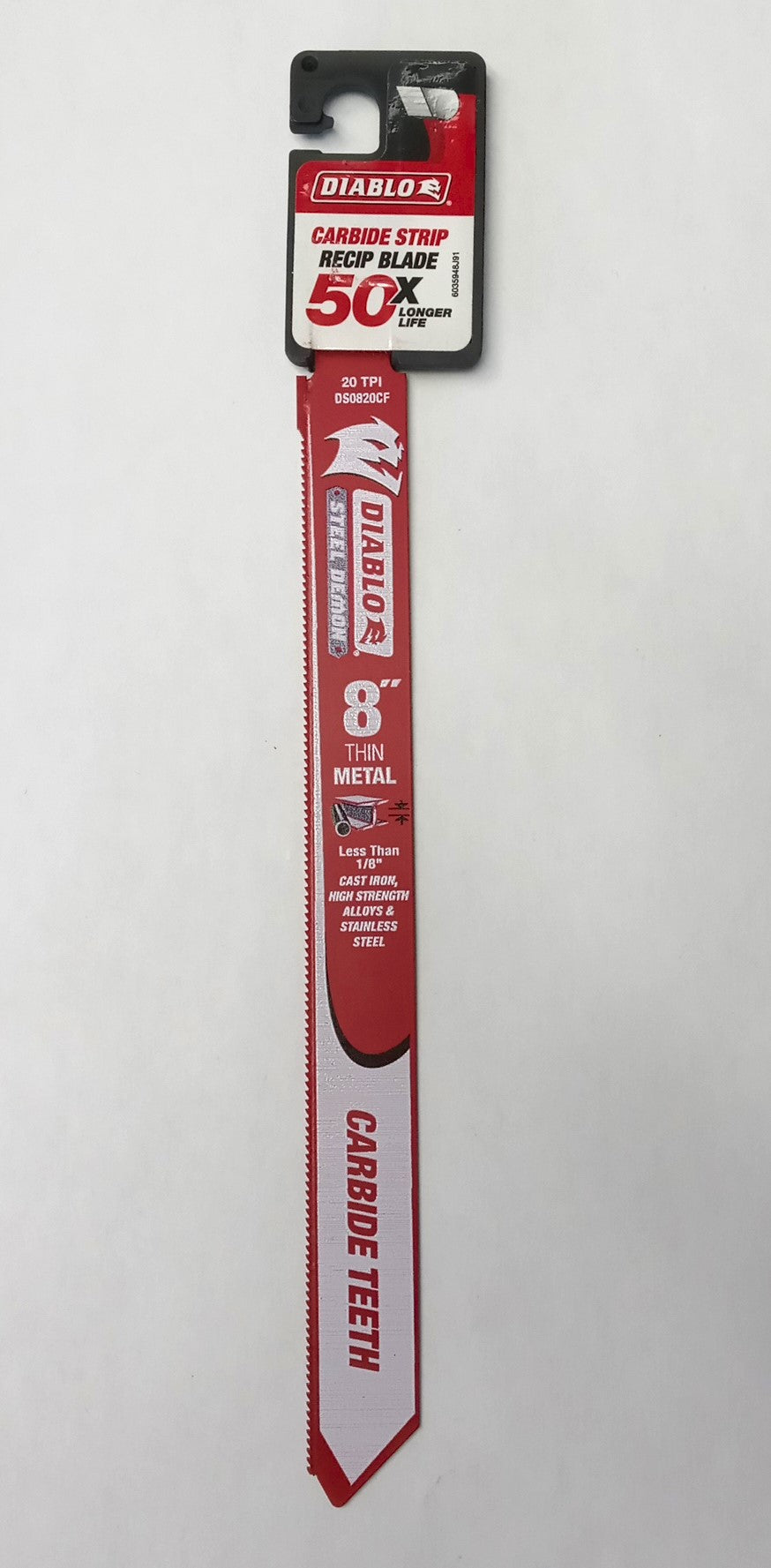 Diablo DS0820CF 8" x 20 TPI Thin Metal Cutting Reciprocating Saw Blade Swiss