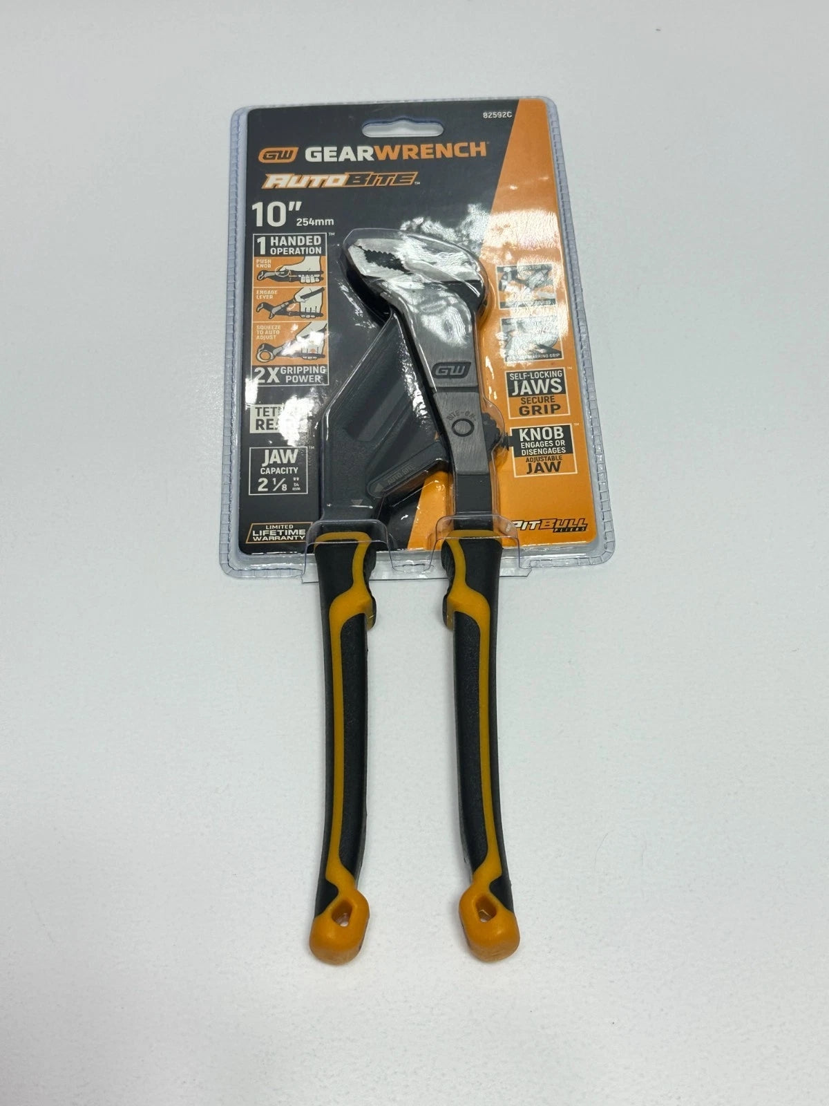 Gearwrench 10" PITBULL Auto Bite Adjustable Water Pump Pliers 82592C