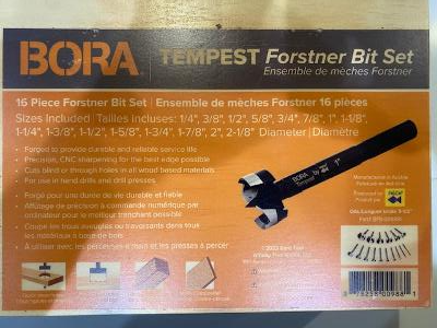 Bora 16-Pc Tempest Forstner Bit Set w/ Wood Box 1/4" to 2-1/8" BFB-009881 Austri