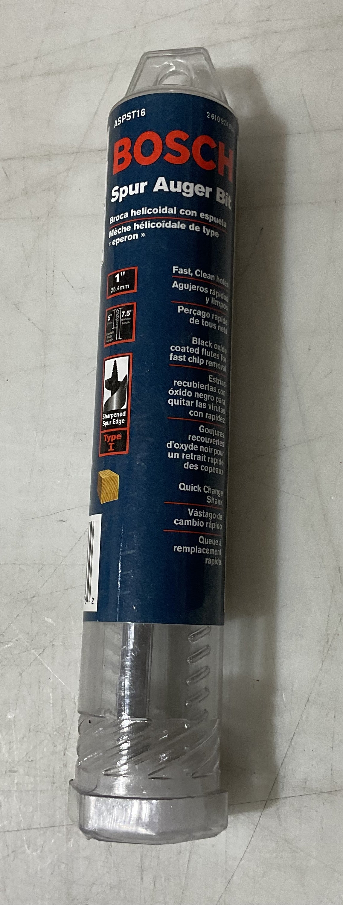 Bosch 1" x 7-1/2" Spur Auger Bit ASPST16