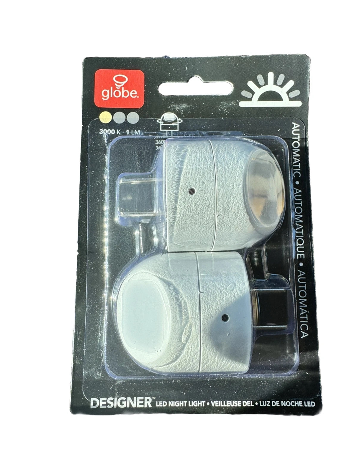 Globe LED White Plug-In Directional Night Light 2 Pack 89790