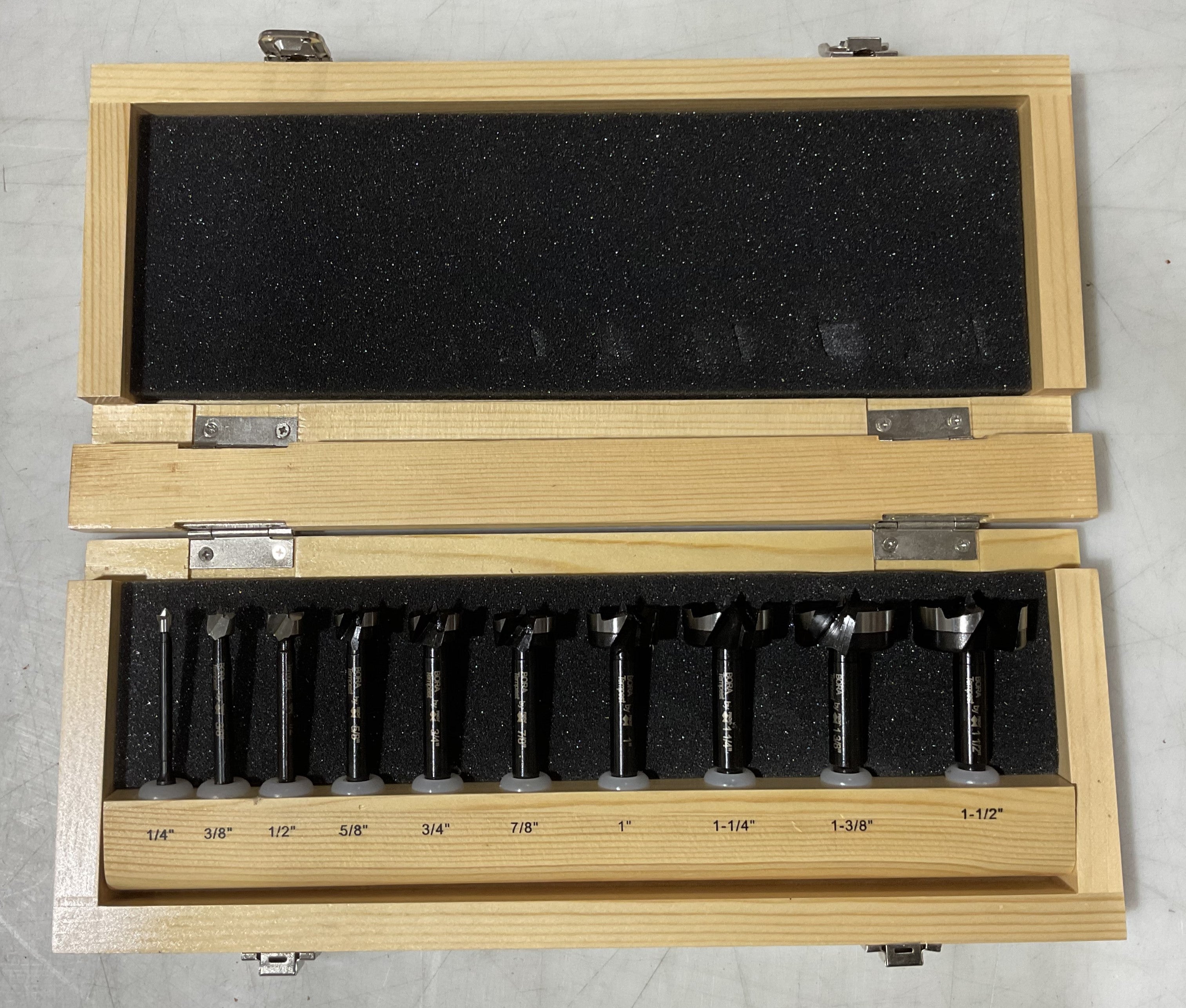 Bora Tempest Forstner Drill Bit Set With Wood Box 10Pc BFB-009874 Austria