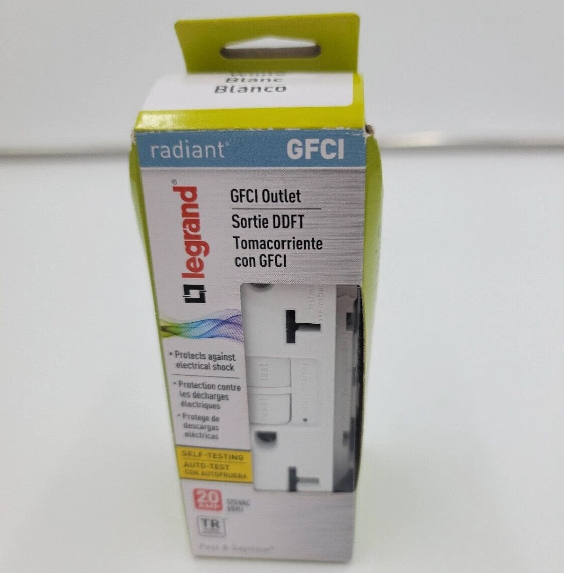 Legrand 20 Amp GFCI Self Test Tamper Resistant Outlet 2097TRWCCD12