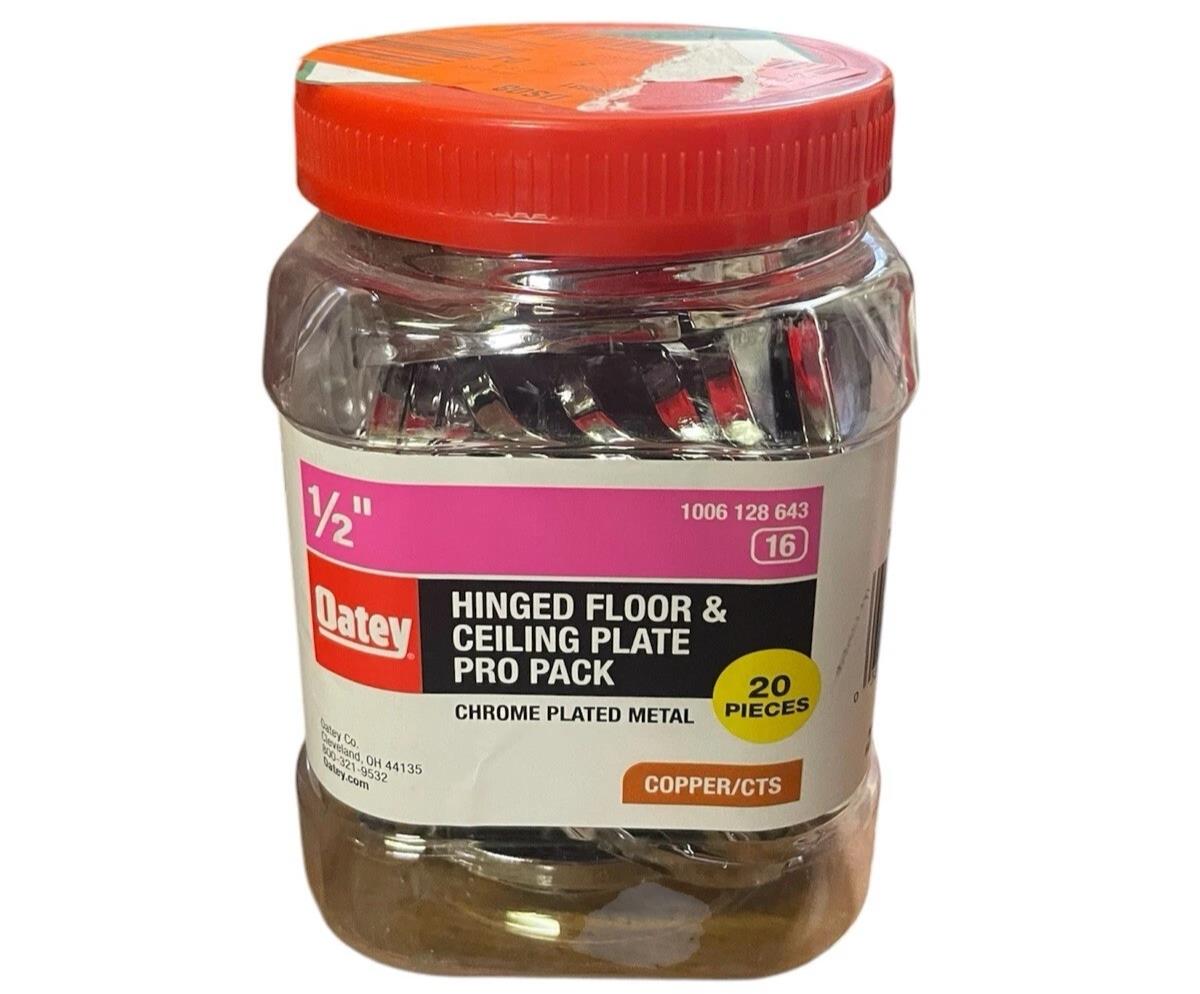 Oatey Split Flange Chrome-Plated Escutcheon Plate 1/2" 20 Pack HDC9699