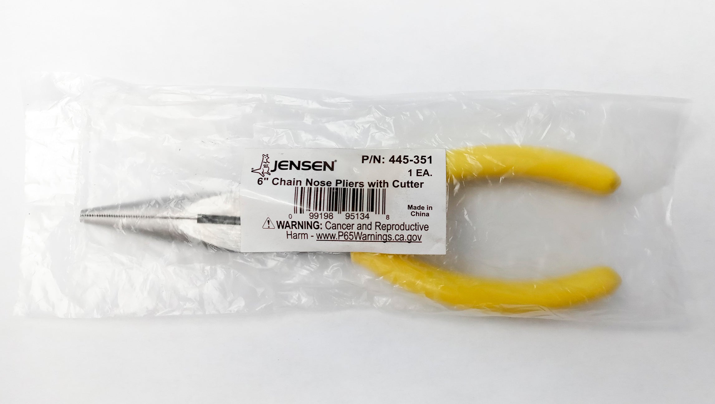 Jensen 6" Chain Nose Pliers with Cutter 445-351