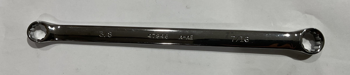Craftsman 3/8" x 7/16" Full polish box end wrench 47946 USA #38