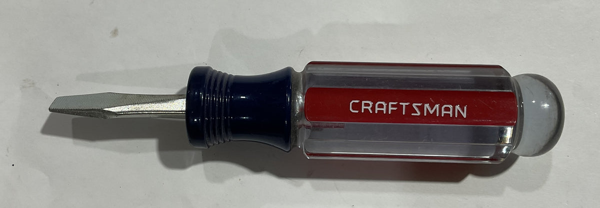 Craftsman 1/4" Stubby flat/slotted screwdriver 41086 USA #66