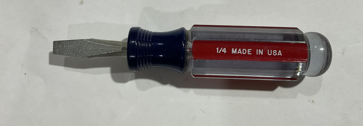 Craftsman 1/4" Stubby flat/slotted screwdriver 41086 USA #66