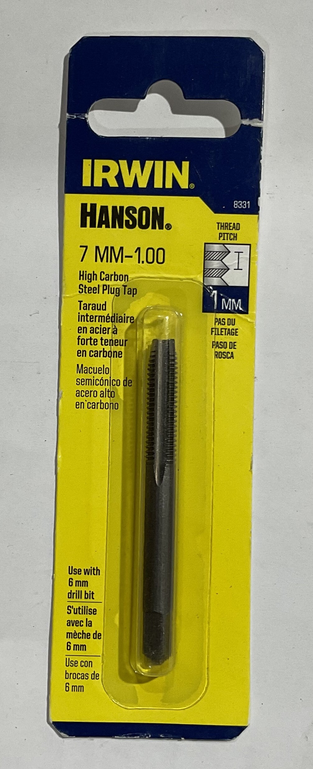 Irwin 7MM-1.00 high carbon steel plug tap 8331 #I-16