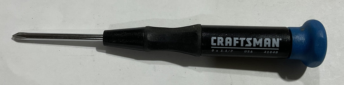 Craftsman #0 x 1-1/2" vintage precision Phillips screwdriver 41648 USA #74
