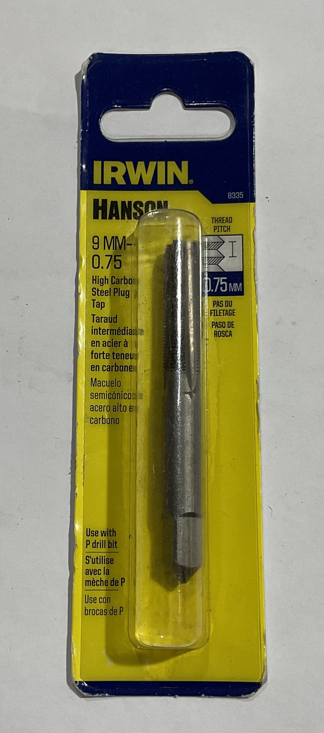 Irwin 9 MM-0.75 High carbon steel plug tap #I-43