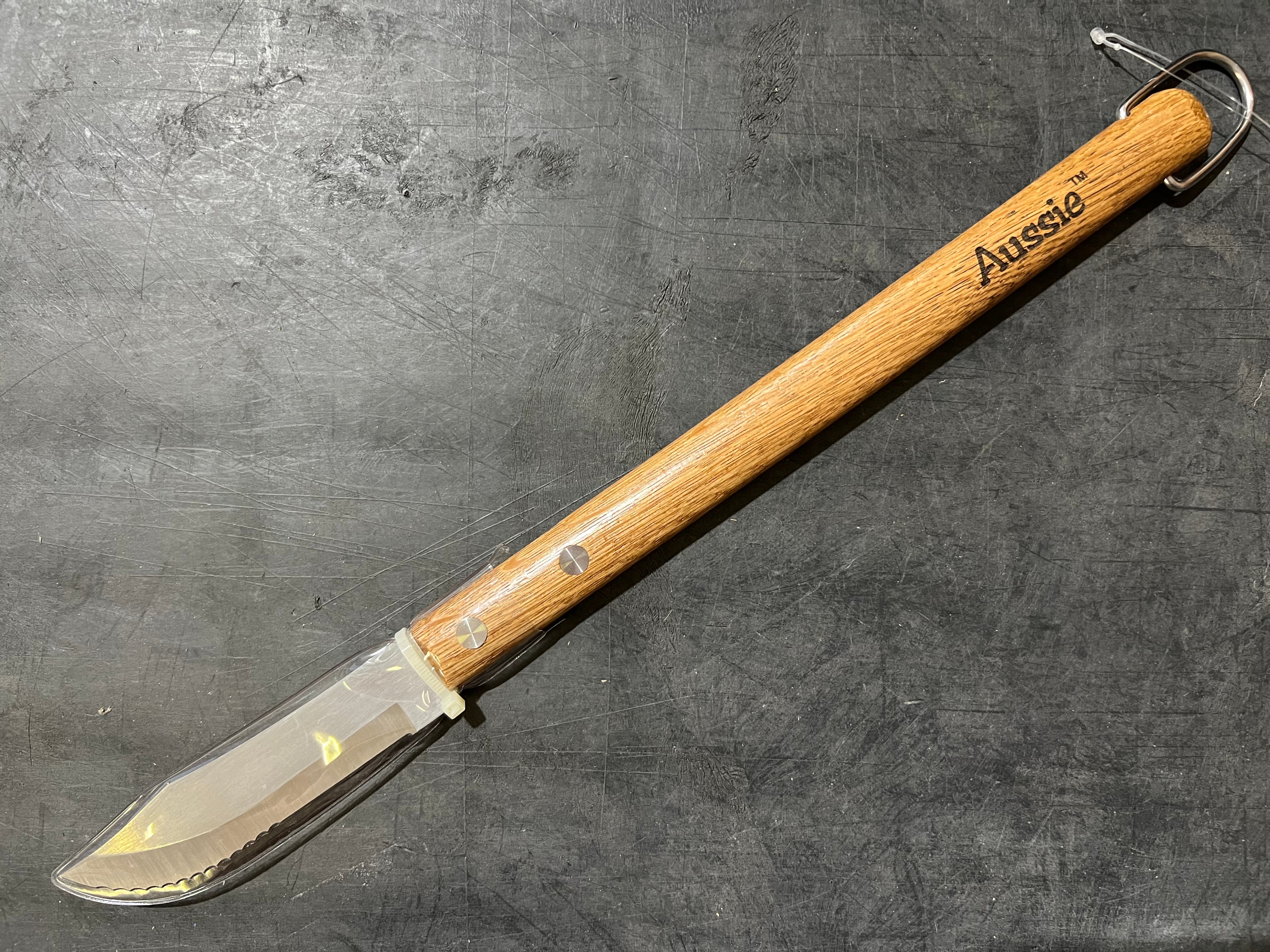 Aussie 009-06-0162 18" Stainless Steel Knife with Wood Handle