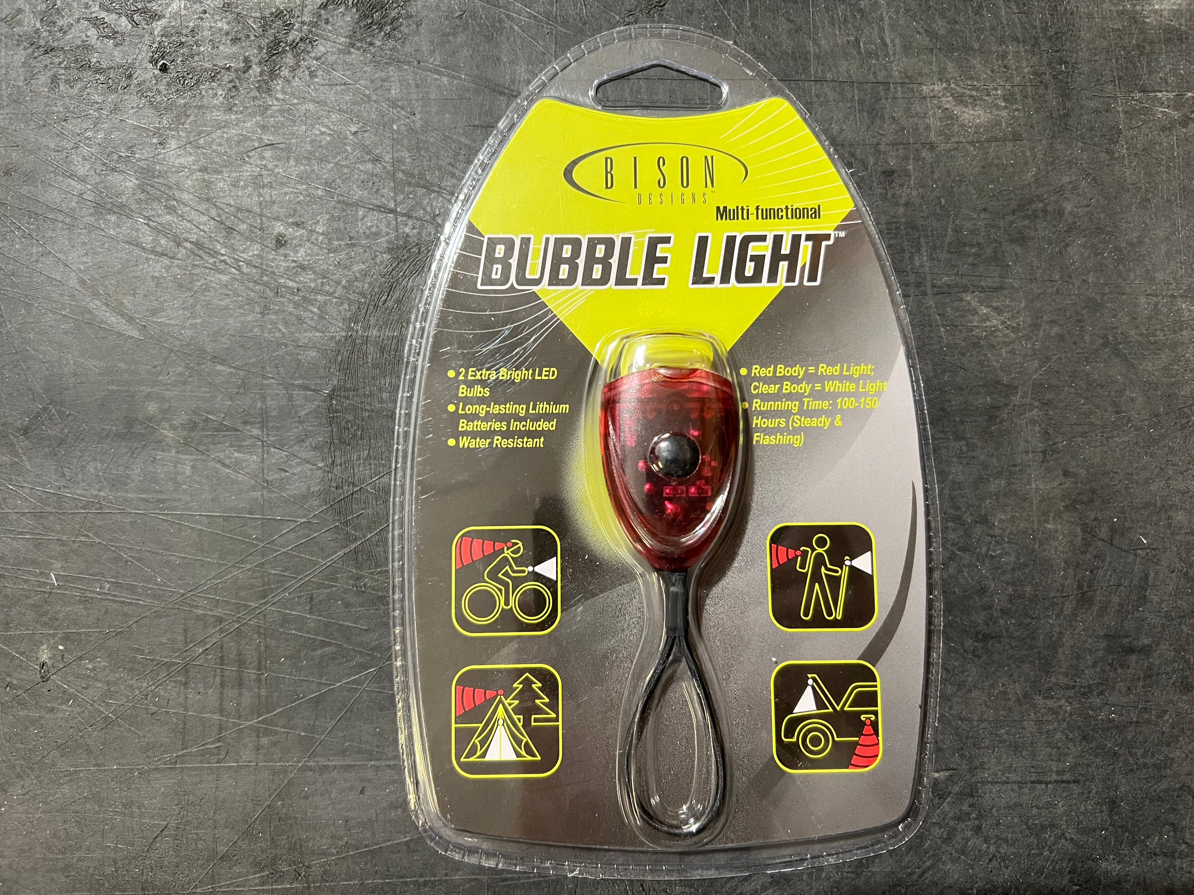 Bison Designs WHITE Bubble Light LED Flash Light