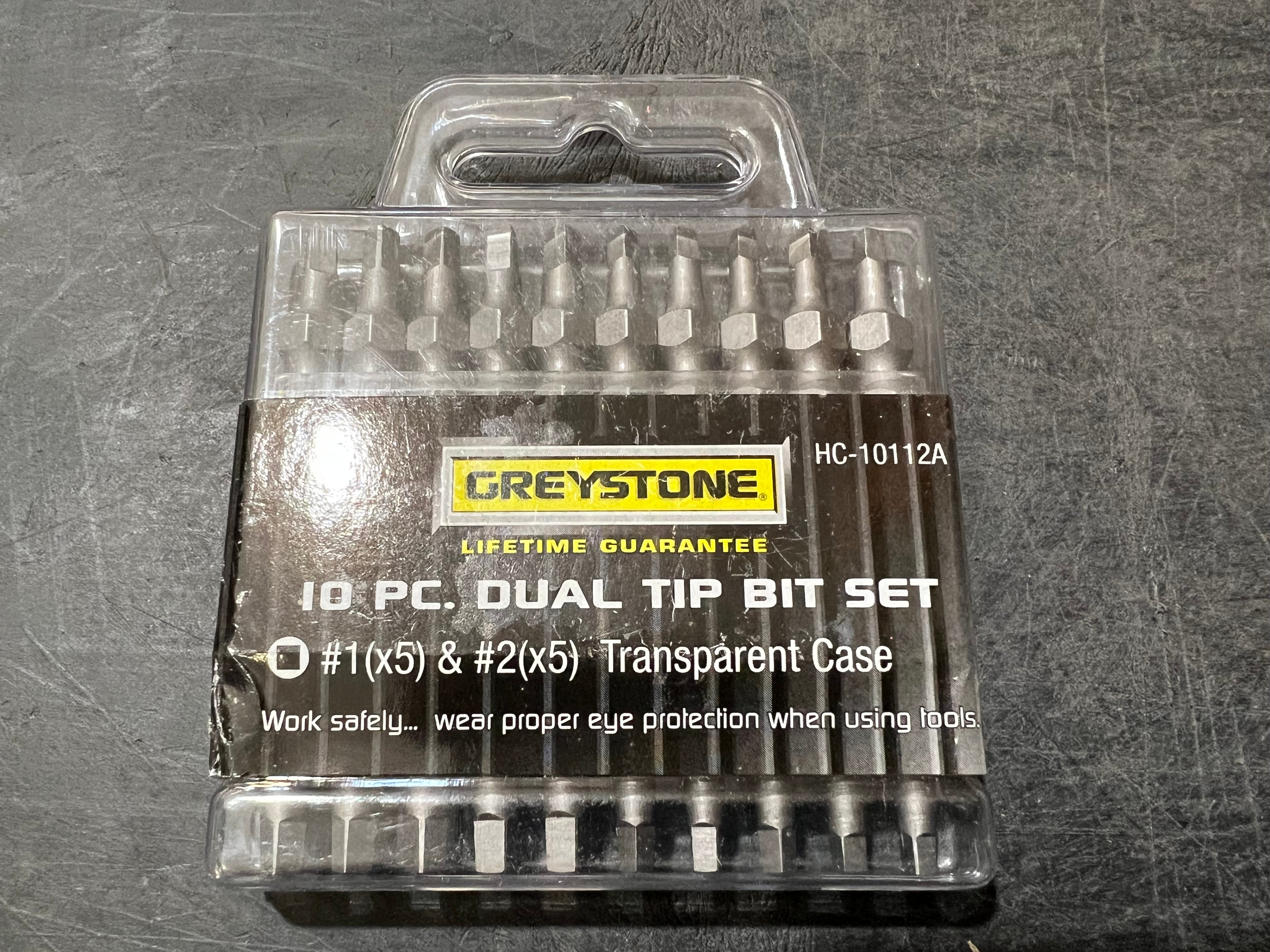 Greystone 10pc. Dual tip Bit Set #1 & #2 HC-10112A