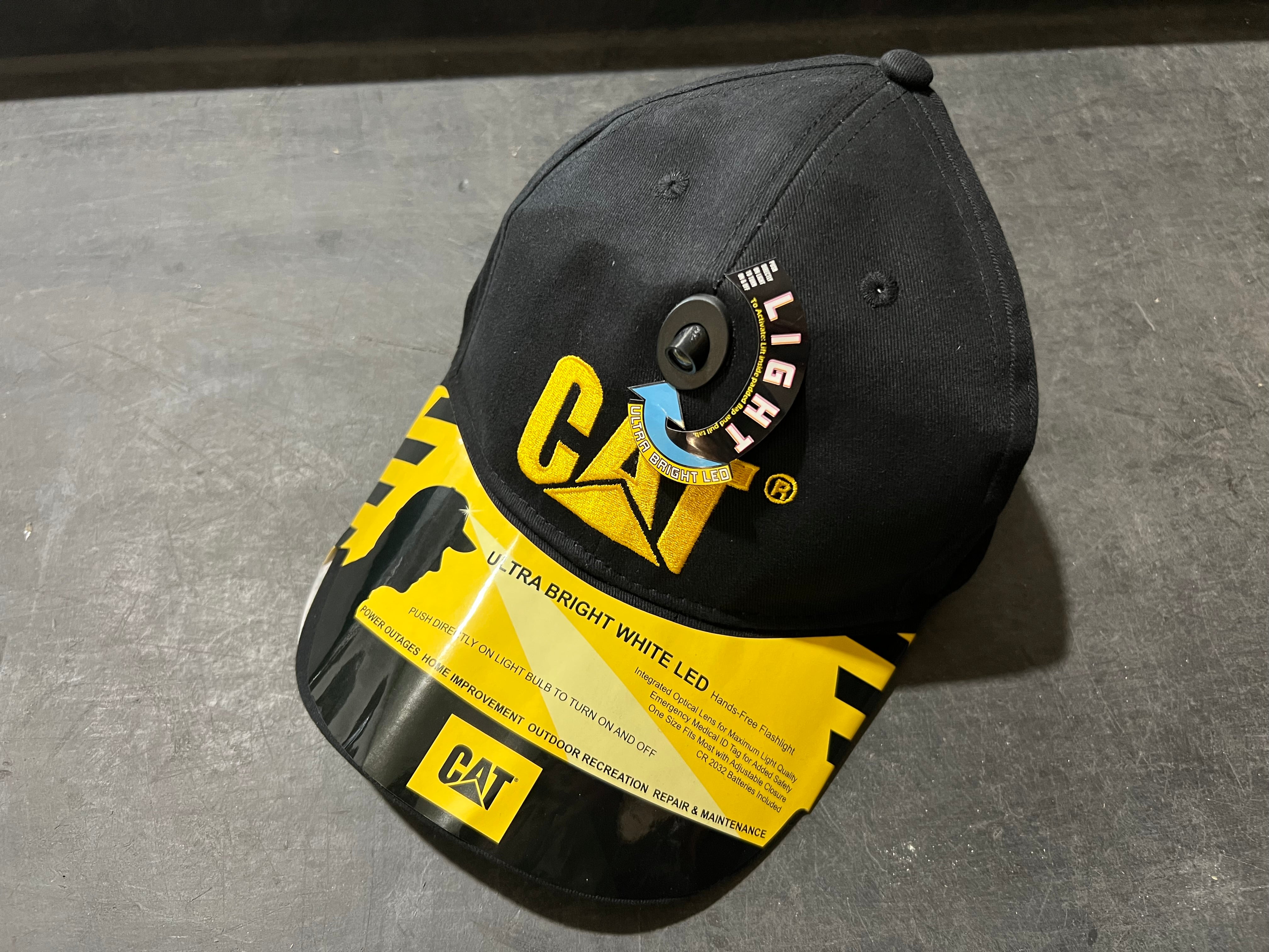 Caterpillar Cat Baseball Style Cap w/LED Light