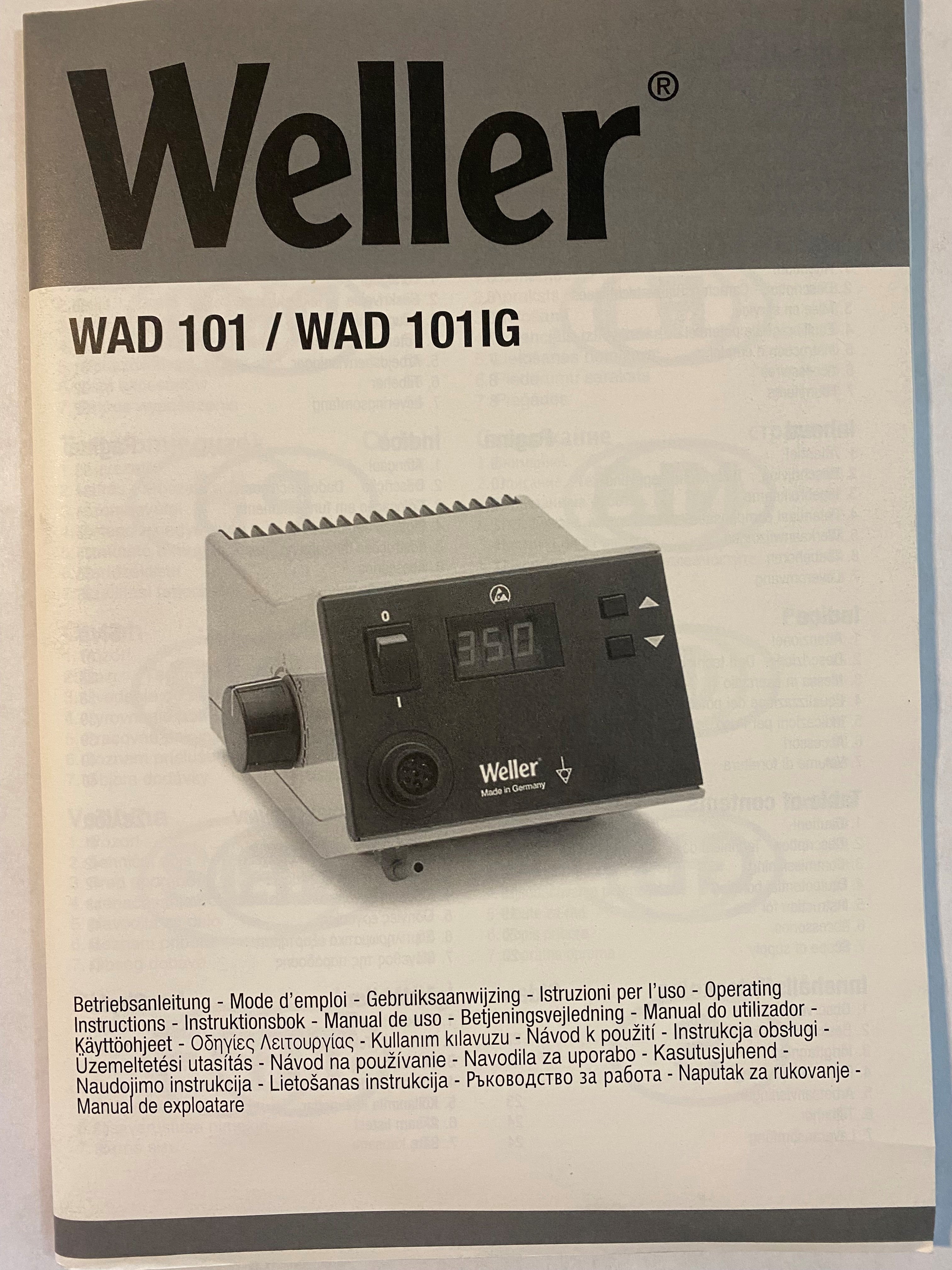 WAD101 ESD-Safe Digital Hot Air Station 230V Germany