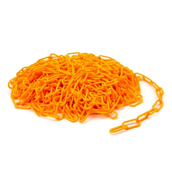 Steelman 100-Foot Hi-Viz Orange Plastic Safety Chain 61076