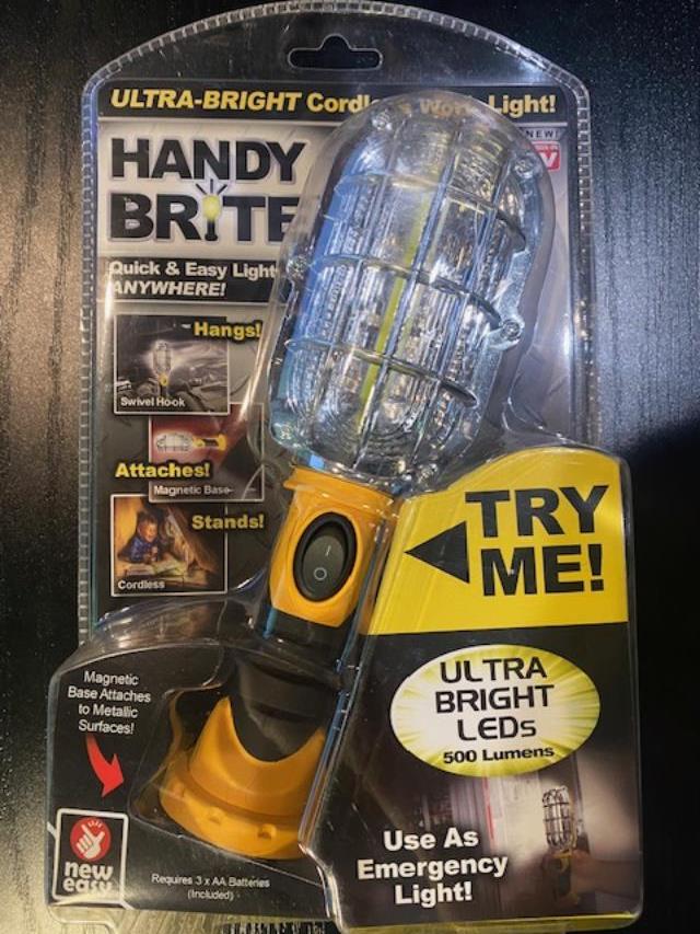 Handy Brite 500 Lumens LED Work Light Ultra-Bright Cordless & Portable Bulb