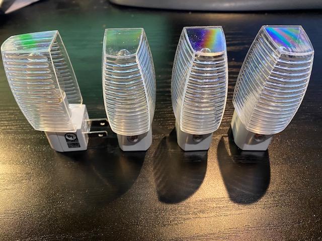 Amertac Faceted Automatic On/Off Sensor Night Light Clear 4-Pack B71055 Bulk