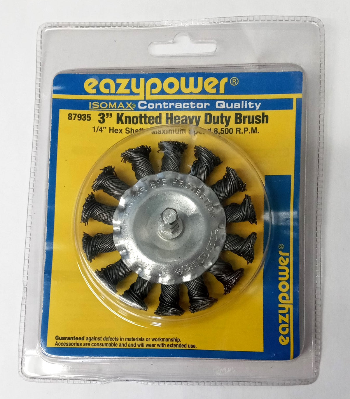 Easypower 3" Knotted Heavy Duty Wire Brush 1/4" Hex Shank 87935