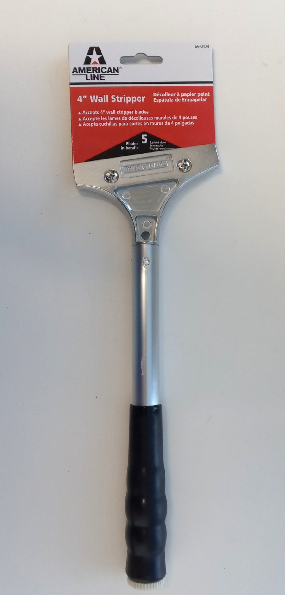 American Line 4" Heavy Duty Wall Scraper 66-0434 With 5 Extra Blades In Handle