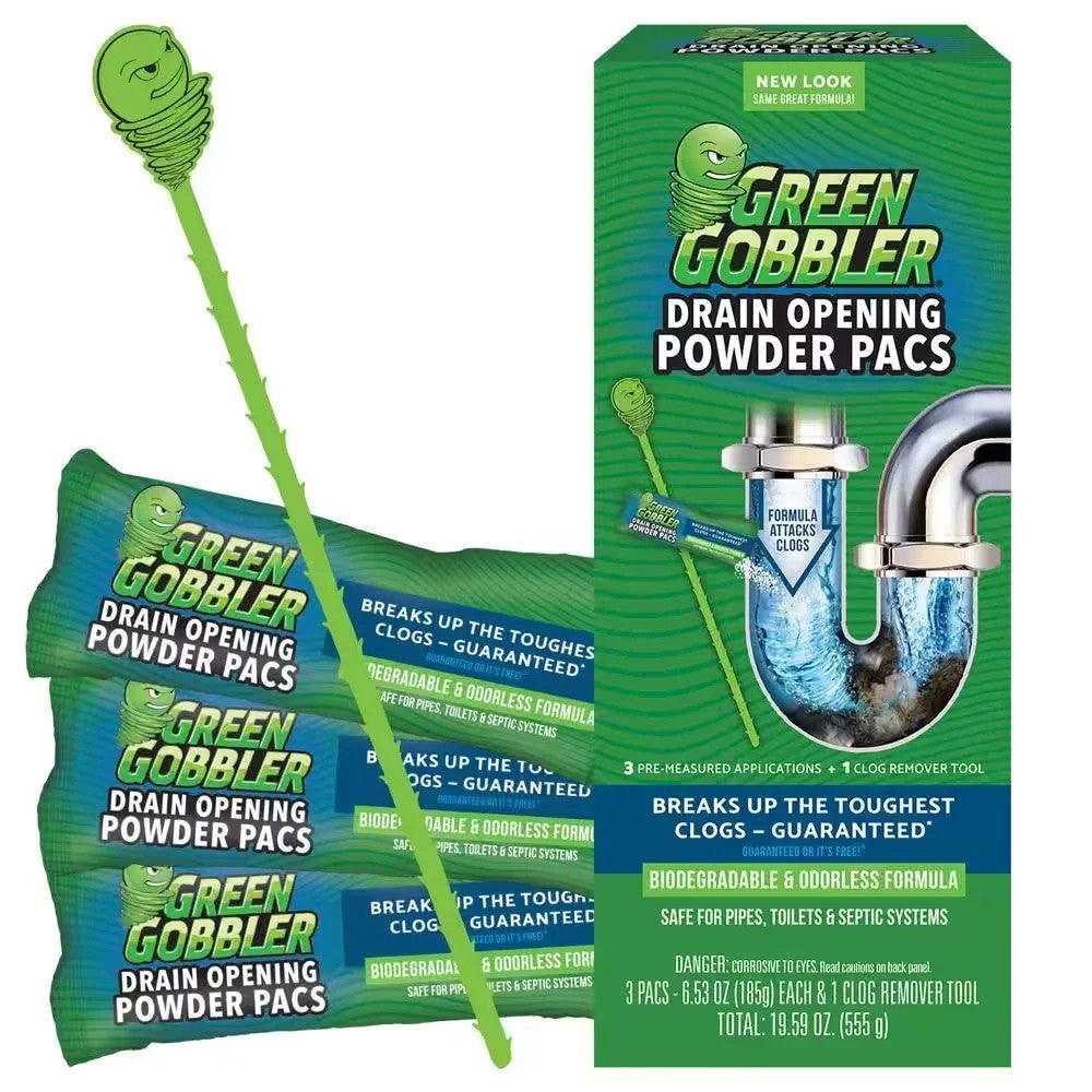 Green Gobbler 8.25 oz. Drain and Toilet Clog Opening Packs (3-Count)