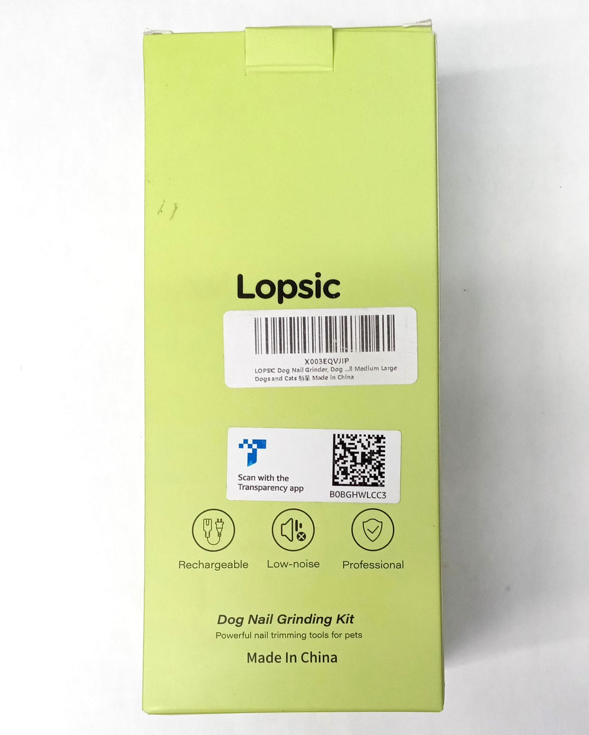 Lopsic Upgraded Rechargeable Low-Noise Professional Pet Nail Grinder Kit X003E