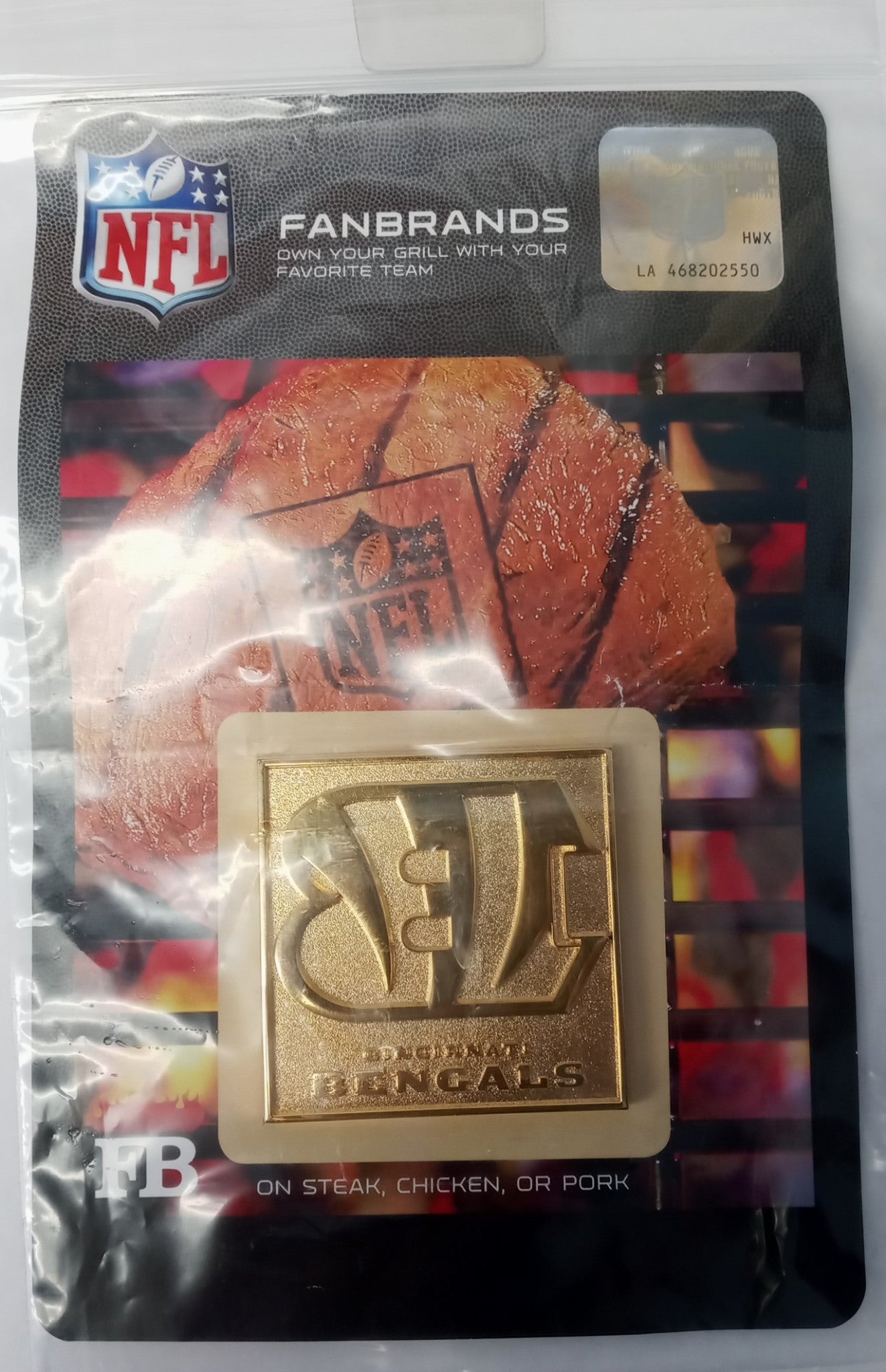 FanBrands NFL Football Team Logo Branding Plate for Barbecue