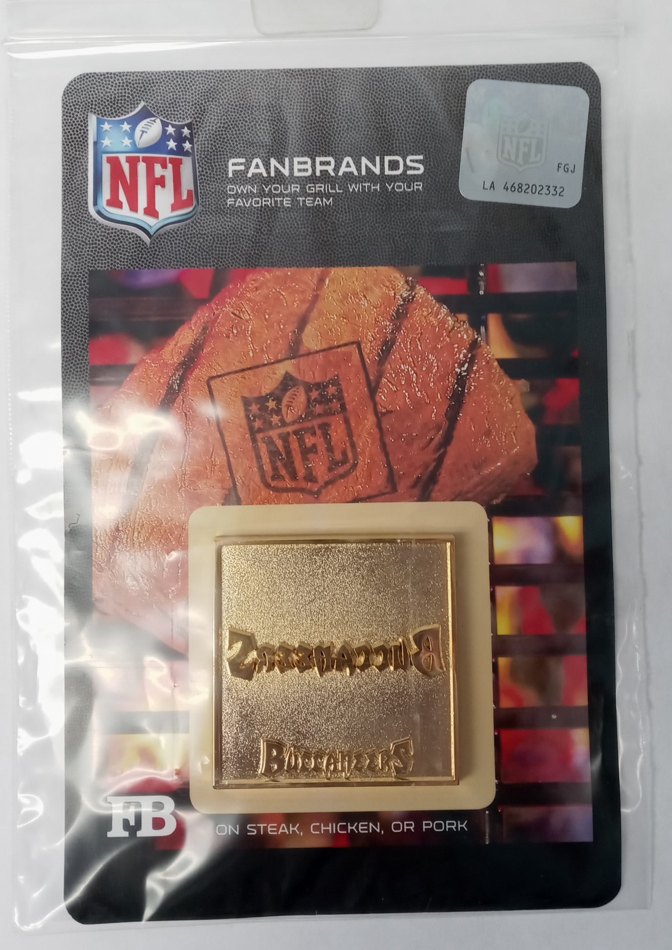FanBrands NFL Football Team Logo Branding Plate for Barbecue
