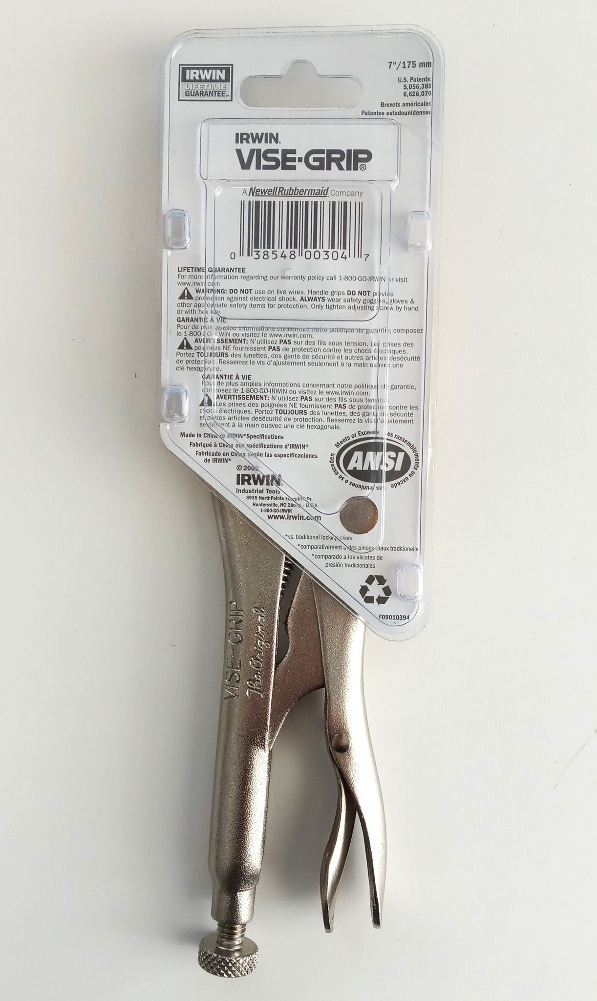 Irwin Vise-Grip 7" Vise Grip Straight Jaw Locking Pliers 302L3 7R