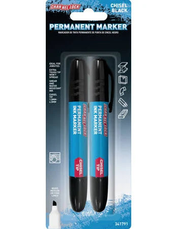Channellock Chisel Tip Marker Pack of 2 Heavy-Duty Construction 341791