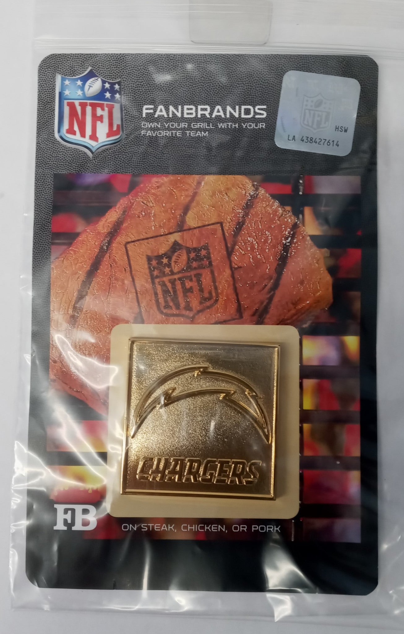 FanBrands NFL Football Team Logo Branding Plate for Barbecue