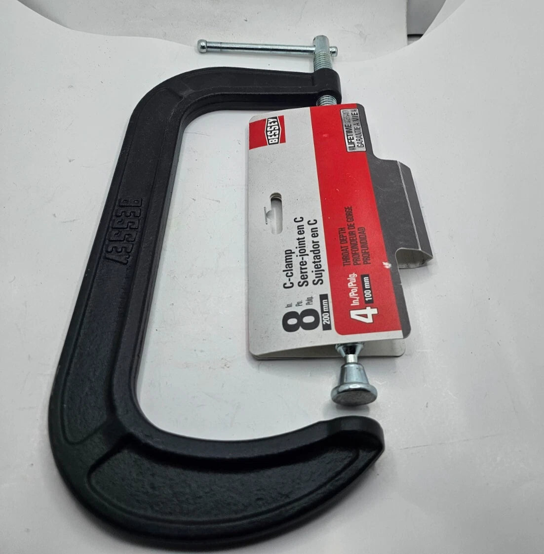 BESSEY CM Series 8 in. Drop Forged C-Clamp with 4 in. Throat Depth CM80