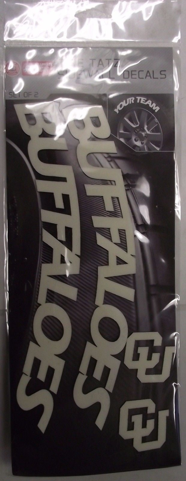 NCAA College Teams Tire Tatz Sidewall Car Truck Decals Set of 2 USA