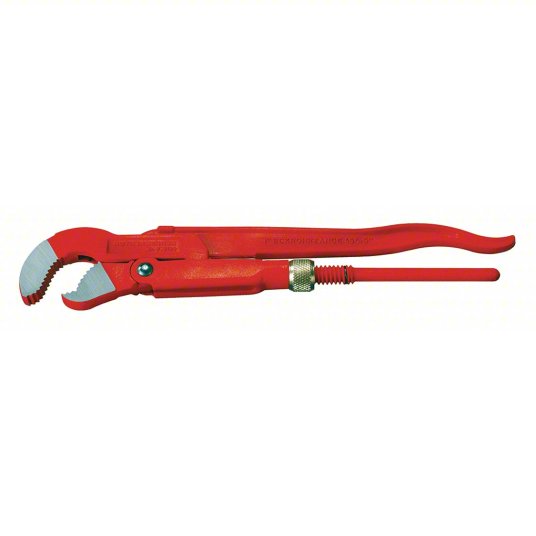 ROTHENBERGER Corner Pipe Wrench 1 1/2 in Jaw Capacity, Serrated, 16 1/2 70122
