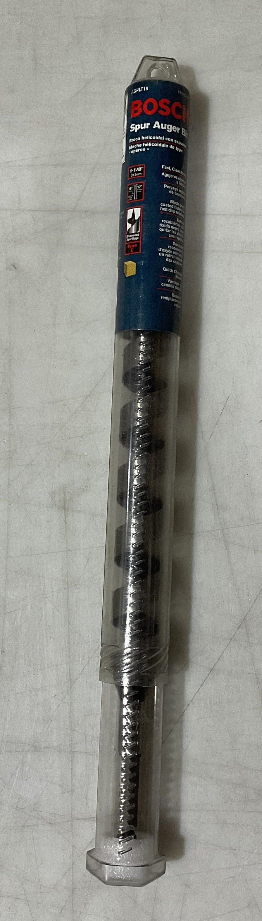 Bosch 1-1/8" x 17" Spur Auger Bit ASPLT18