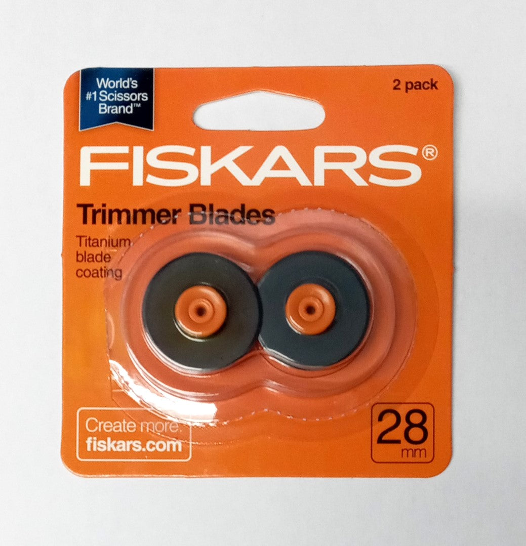 Fiskars 157390-1002 28mm 2 Pack Titanium Rotary Trimmer Blades