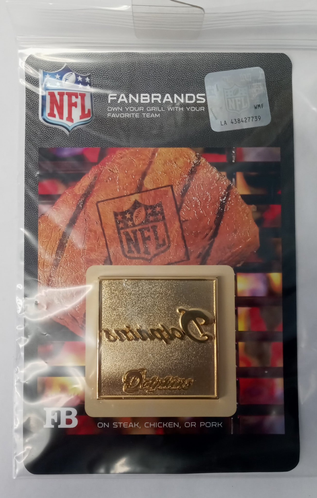 FanBrands NFL Football Team Logo Branding Plate for Barbecue