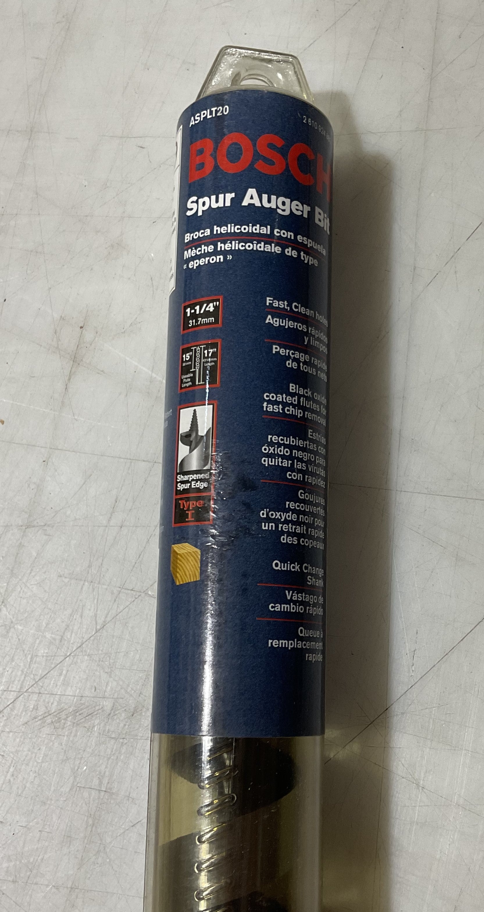 Bosch 1-1/4" x 17" Spur Auger Bit ASPLT20
